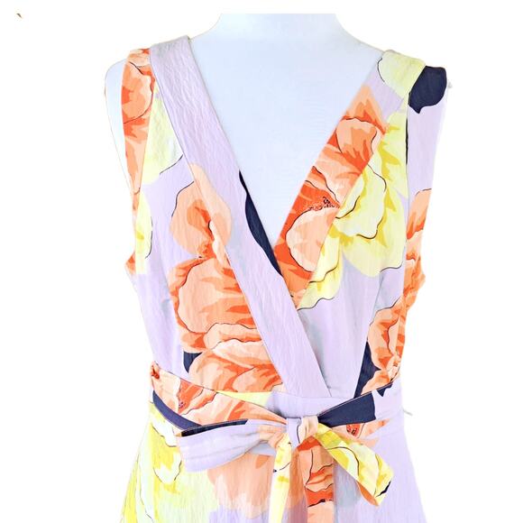 NWT Anthropologie Maeve Floral Maxi Dress Size 12 Purple Orange Yellow Tiered - Picture 6 of 16